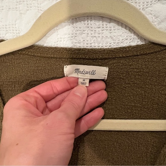 Madewell Brown Textured Wrap Blouse - Picture 2 of 3